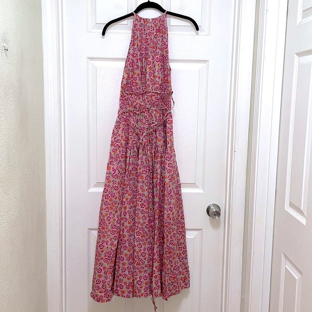NWT J.Crew Tie Waist Halter Dress in Liberty Ellie Fabric - Picture 7 of 10